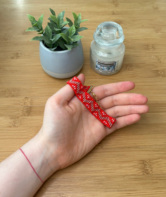 Tkaný korálkový náramek (tři barvy) | Anežka Gruberová