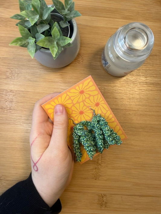 Náušnice háčkované